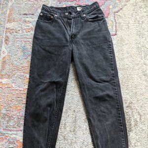 Vintage 90s Levi's 512 Black High Rise Straight Leg Jeans